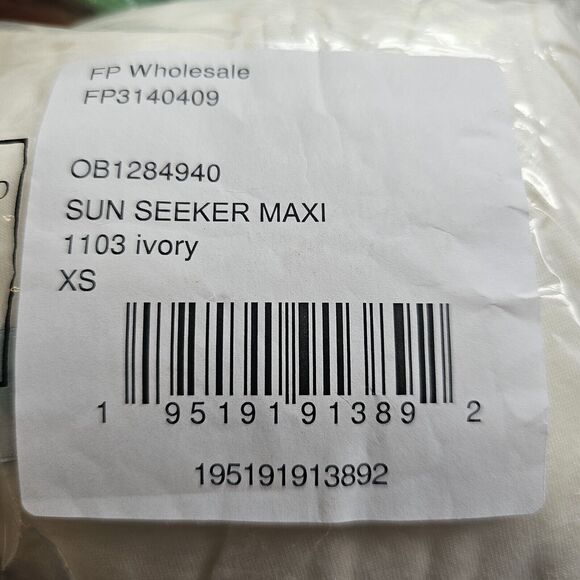 FREE PEOPLE MOVEMENT Sun Seeker Maxi Dress Ivory XS Oversized - Picture 3 of 6